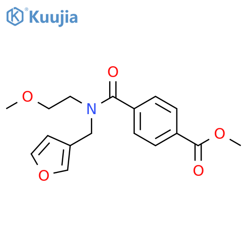 methyl 4-{(furan-3-yl)methyl(2-methoxyethyl)carbamoyl}benzoate structure