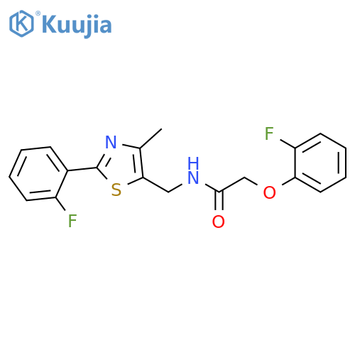 2-(2-fluorophenoxy)-N-{2-(2-fluorophenyl)-4-methyl-1,3-thiazol-5-ylmethyl}acetamide structure