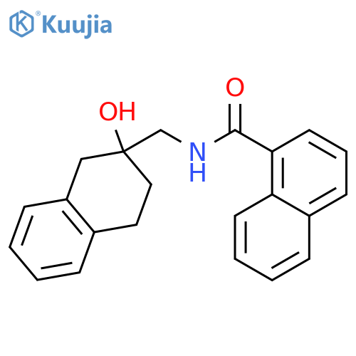 N-(2-hydroxy-1,2,3,4-tetrahydronaphthalen-2-yl)methylnaphthalene-1-carboxamide structure