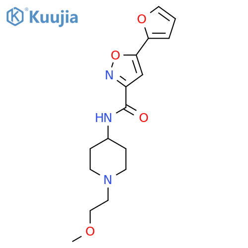 5-(furan-2-yl)-N-1-(2-methoxyethyl)piperidin-4-yl-1,2-oxazole-3-carboxamide structure