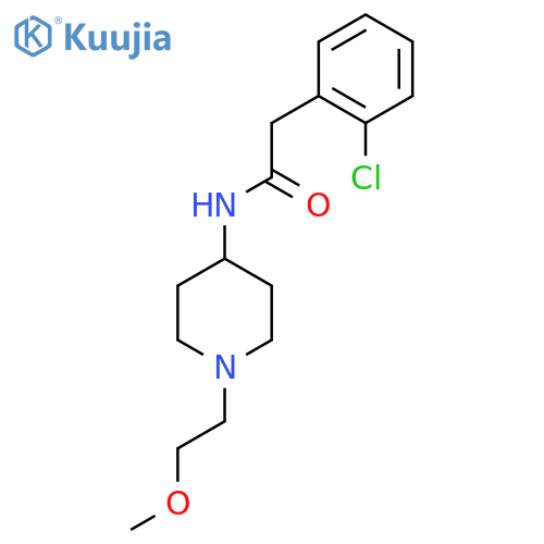 2-(2-chlorophenyl)-N-1-(2-methoxyethyl)piperidin-4-ylacetamide structure