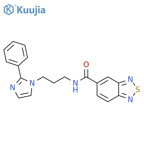 N-3-(2-phenyl-1H-imidazol-1-yl)propyl-2,1,3-benzothiadiazole-5-carboxamide structure