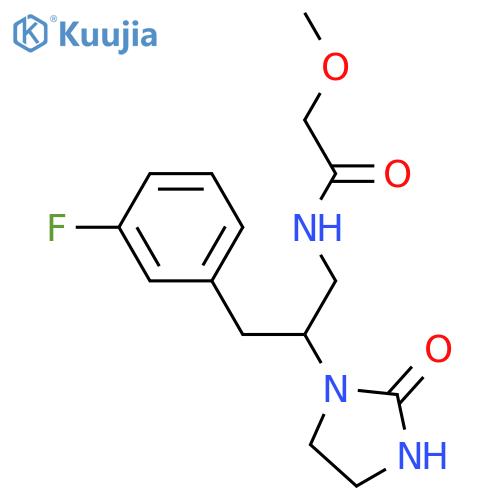 N-3-(3-fluorophenyl)-2-(2-oxoimidazolidin-1-yl)propyl-2-methoxyacetamide structure
