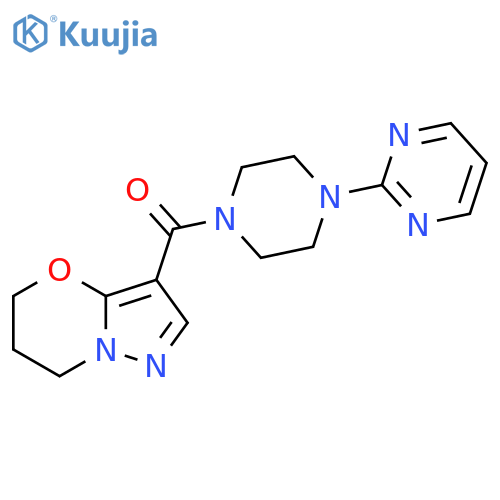 2-(4-{5H,6H,7H-pyrazolo3,2-b1,3oxazine-3-carbonyl}piperazin-1-yl)pyrimidine structure
