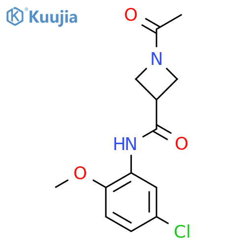 1-acetyl-N-(5-chloro-2-methoxyphenyl)azetidine-3-carboxamide structure