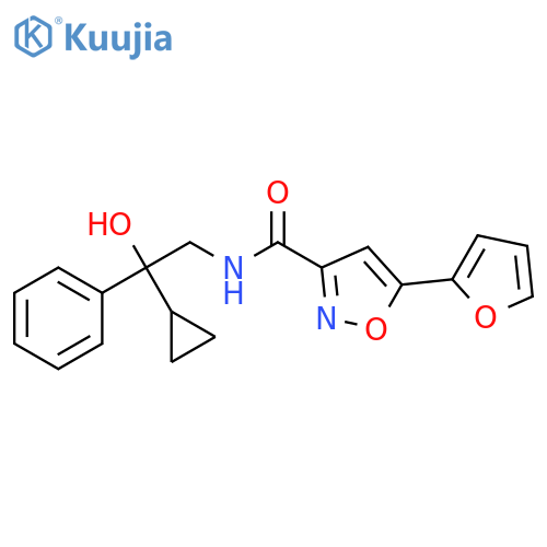 N-(2-cyclopropyl-2-hydroxy-2-phenylethyl)-5-(furan-2-yl)-1,2-oxazole-3-carboxamide structure