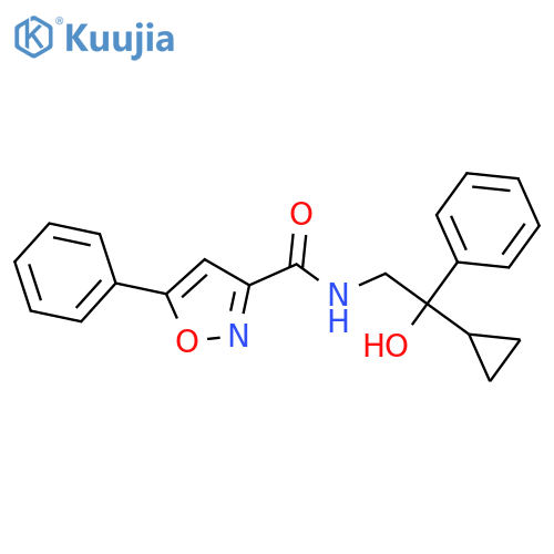 N-(2-cyclopropyl-2-hydroxy-2-phenylethyl)-5-phenyl-1,2-oxazole-3-carboxamide structure