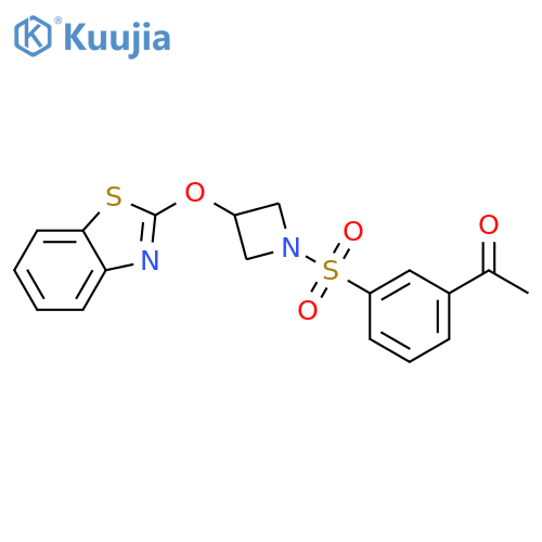 1-(3-{[3-(1,3-benzothiazol-2-yloxy)azetidin-1-yl]sulfonyl}phenyl)ethan-1-one structure