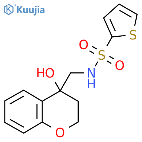 N-(4-hydroxy-3,4-dihydro-2H-1-benzopyran-4-yl)methylthiophene-2-sulfonamide structure