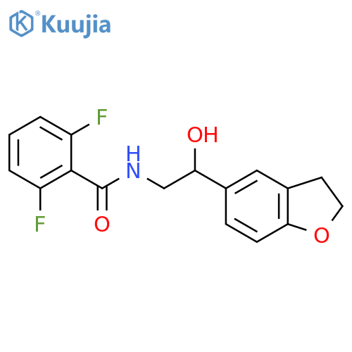 N-2-(2,3-dihydro-1-benzofuran-5-yl)-2-hydroxyethyl-2,6-difluorobenzamide structure