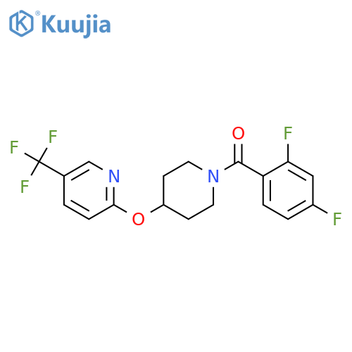 2-{[1-(2,4-difluorobenzoyl)piperidin-4-yl]oxy}-5-(trifluoromethyl)pyridine structure