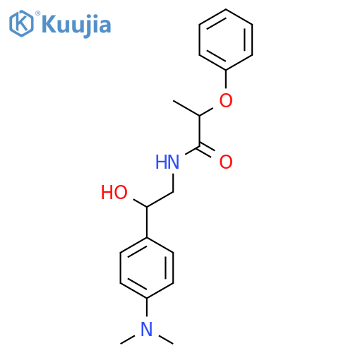N-{2-4-(dimethylamino)phenyl-2-hydroxyethyl}-2-phenoxypropanamide structure