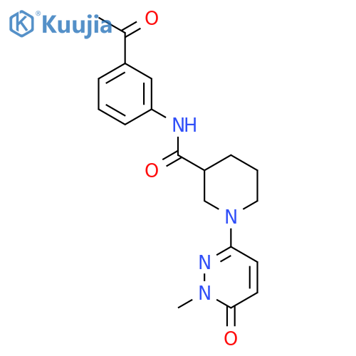 N-(3-acetylphenyl)-1-(1-methyl-6-oxo-1,6-dihydropyridazin-3-yl)piperidine-3-carboxamide structure