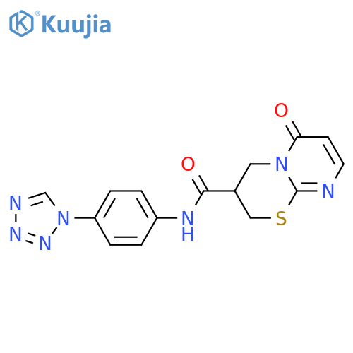 6-oxo-N-4-(1H-1,2,3,4-tetrazol-1-yl)phenyl-2H,3H,4H,6H-pyrimido2,1-b1,3thiazine-3-carboxamide structure