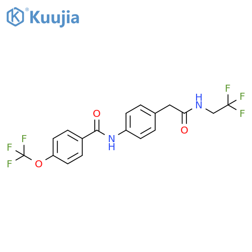 N-(4-{[(2,2,2-trifluoroethyl)carbamoyl]methyl}phenyl)-4-(trifluoromethoxy)benzamide structure
