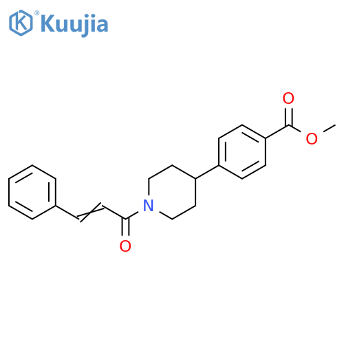 methyl 4-{1-[(2E)-3-phenylprop-2-enoyl]piperidin-4-yl}benzoate structure