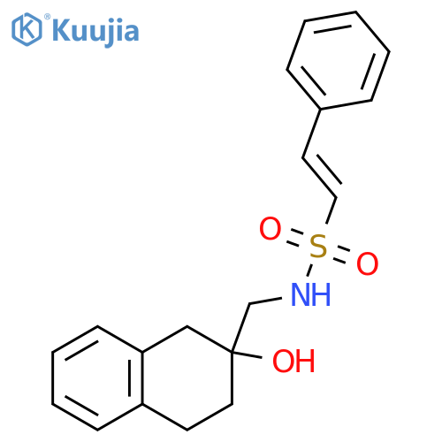 (E)-N-(2-hydroxy-1,2,3,4-tetrahydronaphthalen-2-yl)methyl-2-phenylethene-1-sulfonamide structure