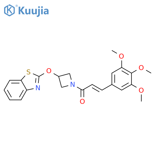 (2E)-1-[3-(1,3-benzothiazol-2-yloxy)azetidin-1-yl]-3-(3,4,5-trimethoxyphenyl)prop-2-en-1-one structure
