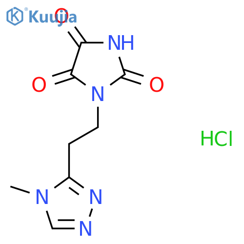 1-2-(4-methyl-4H-1,2,4-triazol-3-yl)ethylimidazolidine-2,4,5-trione hydrochloride structure
