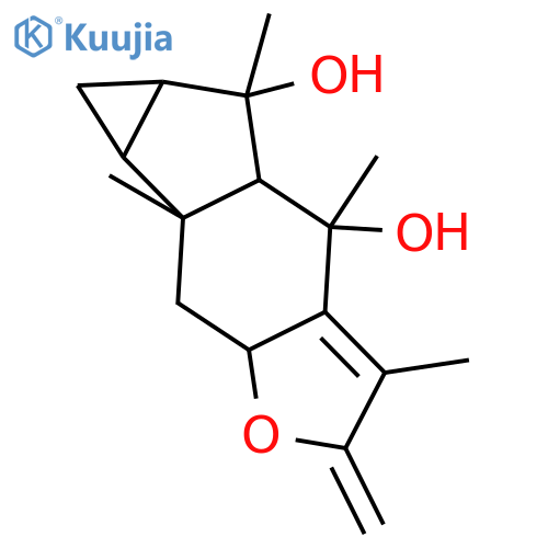 (4R,4aR,5S,5aS,6aR,6bS,7aS)-3,4,5,6b-tetramethyl-2-methylene-2,4,4a,5,5a,6,6a,6b,7,7a-decahydrocyclopropa[2,3]indeno[5,6-b]furan-4,5-diol structure