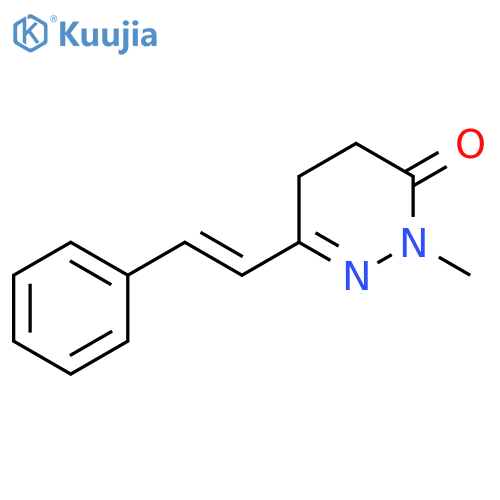 2-methyl-6-[(E)-2-phenylethenyl]-2,3,4,5-tetrahydropyridazin-3-one structure