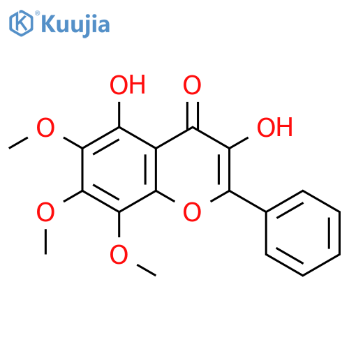 4H-1-Benzopyran-4-one,3,5-dihydroxy-6,7,8-trimethoxy-2-phenyl- structure