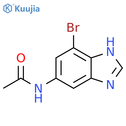 N-(7-Bromo-1H-benzodimidazol-5-yl)acetamide structure