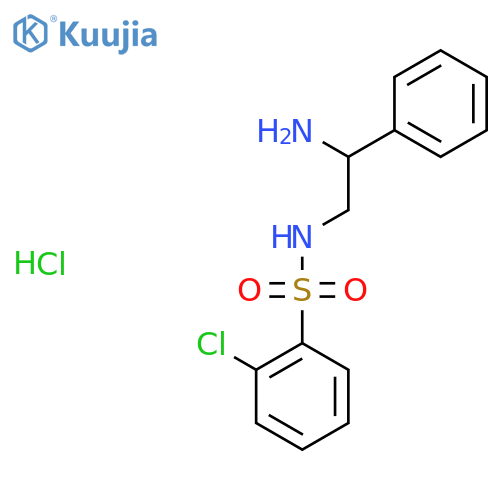 N-(2-Amino-2-phenylethyl)-2-chlorobenzene-1-sulfonamide hydrochloride structure