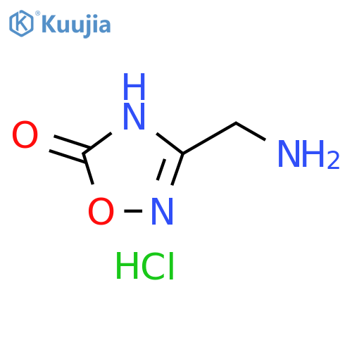 3-(aminomethyl)-2,5-dihydro-1,2,4-oxadiazol-5-one hydrochloride structure