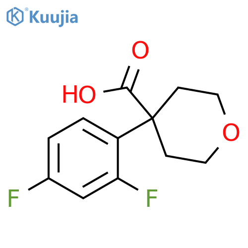 4-(2,4-difluorophenyl)oxane-4-carboxylic acid structure