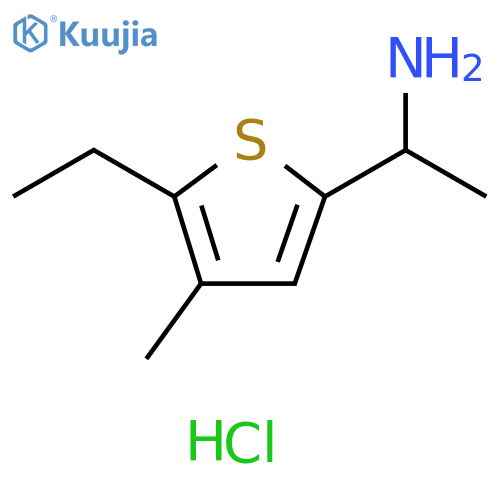 1-(5-ethyl-4-methylthiophen-2-yl)ethan-1-amine hydrochloride structure
