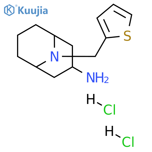 9-(2-thienylmethyl)-9-azabicyclo[3.3.1]nonan-3-amine;dihydrochloride structure