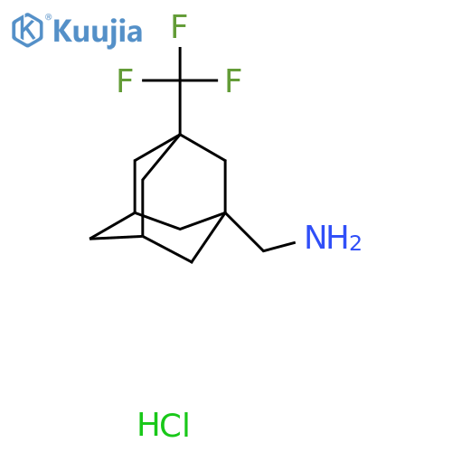 3-(trifluoromethyl)adamantan-1-ylmethanamine hydrochloride structure