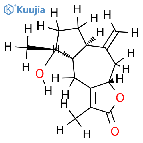 (1R,4S,5R,8S)-4-hydroxyguaia-7(11),10(15)-dien-12,8-olide structure