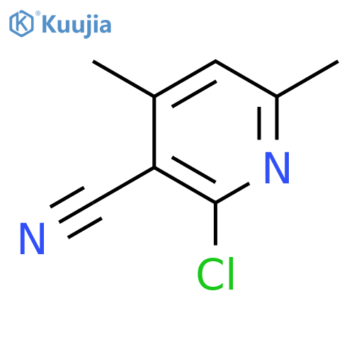 2-chloro-4,6-dimethylpyridine-3-carbonitrile structure