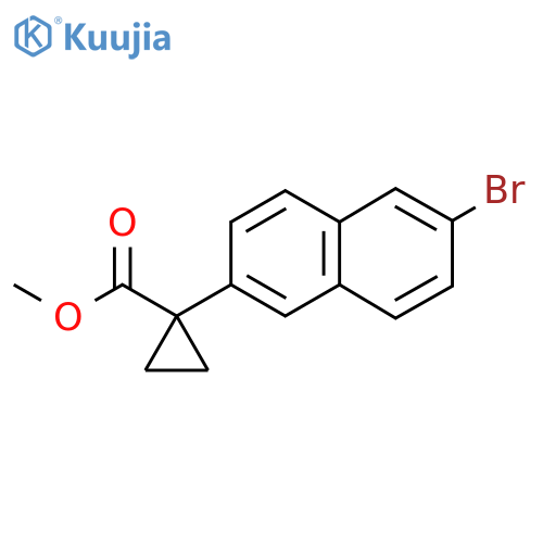 Methyl 1-(6-bromonaphthalen-2-yl)cyclopropane-1-carboxylate structure