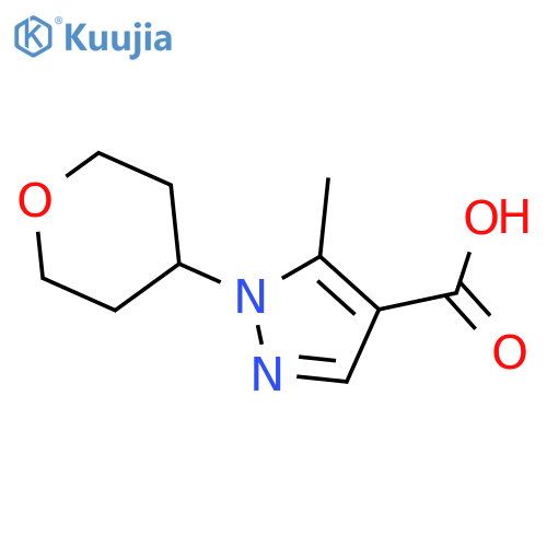 5-methyl-1-(oxan-4-yl)-1H-pyrazole-4-carboxylic acid structure