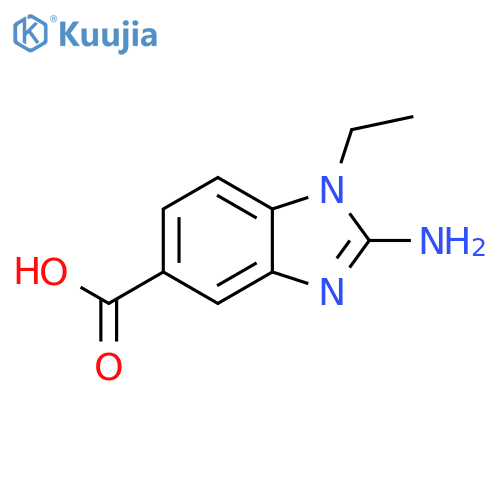 2-amino-1-ethyl-1H-1,3-benzodiazole-5-carboxylic acid structure
