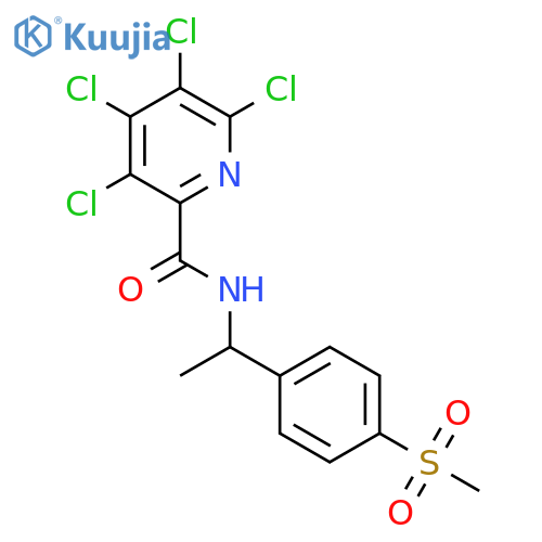 3,4,5,6-tetrachloro-N-[1-(4-methanesulfonylphenyl)ethyl]pyridine-2-carboxamide structure