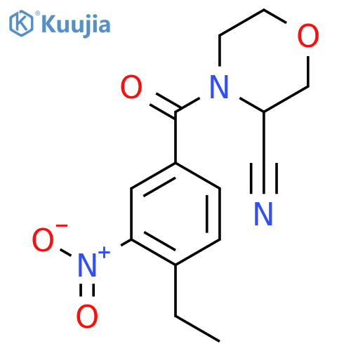 4-(4-Ethyl-3-nitrobenzoyl)morpholine-3-carbonitrile structure