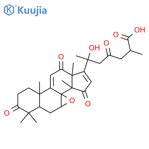 Lanosta-9(11),16-dien-26-oicacid, 7,8-epoxy-20-hydroxy-3,12,15,23-tetraoxo-, (7a,8a,20x)- (9CI) structure