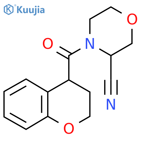 4-(3,4-dihydro-2H-1-benzopyran-4-carbonyl)morpholine-3-carbonitrile structure