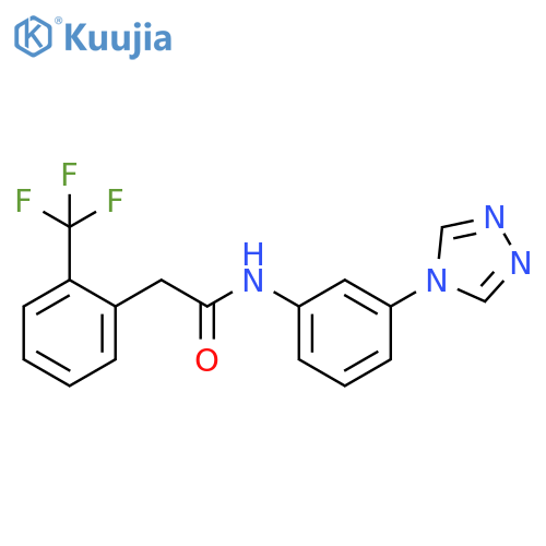 Benzeneacetamide, N-[3-(4H-1,2,4-triazol-4-yl)phenyl]-2-(trifluoromethyl)- structure