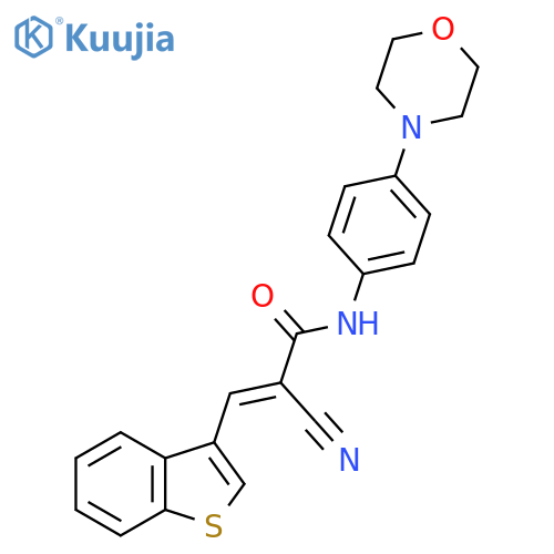 (E)-3-(1-Benzothiophen-3-yl)-2-cyano-N-(4-morpholin-4-ylphenyl)prop-2-enamide structure