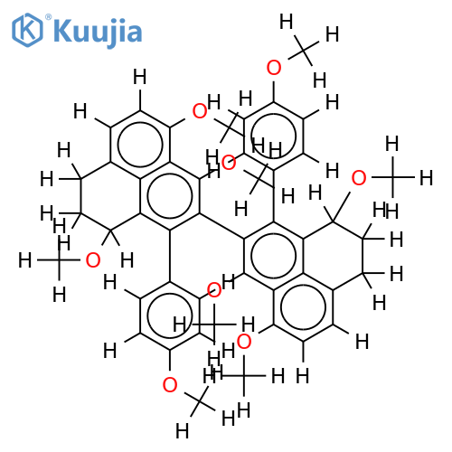 4',4''-Dimethoxy-2,2',3,3'-Tetrahydro-3,3',6,6',7,7'-hexamethoxy-4,4'-diphenyl-5,5'-bi-1H-phenalene, structure