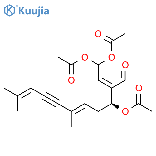 5,9-Undecadien-7-ynal,3-(acetyloxy)-2-[2,2-bis(acetyloxy)ethylidene]-6,10-dimethyl-, (2Z,3S,5E)- structure