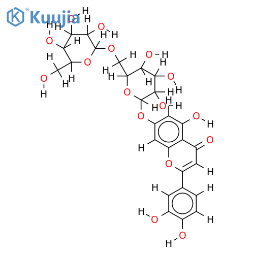 7-O-[beta-D-Galactopyranosyl-(1→6)-beta-D-Galactopyranoside]-3',4',5,7-Tetrahydroxyflavone structure