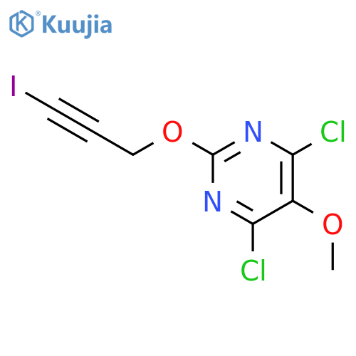 Pyrimidine, 4,6-dichloro-2-[(3-iodo-2-propynyl)oxy]-5-methoxy- structure