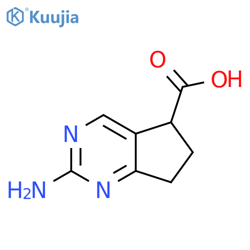 2-Amino-6,7-dihydro-5H-cyclopenta[d]pyrimidine-5-carboxylic acid structure