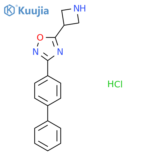 5-Azetidin-3-yl-3-biphenyl-4-yl-1,2,4-oxadiazole hydrochloride structure
